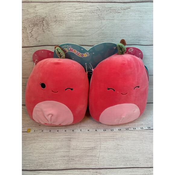 Cherry Squishmallows Set of Two Cherries Plush Food Collectible Doll 11"H - Picture 11 of 12